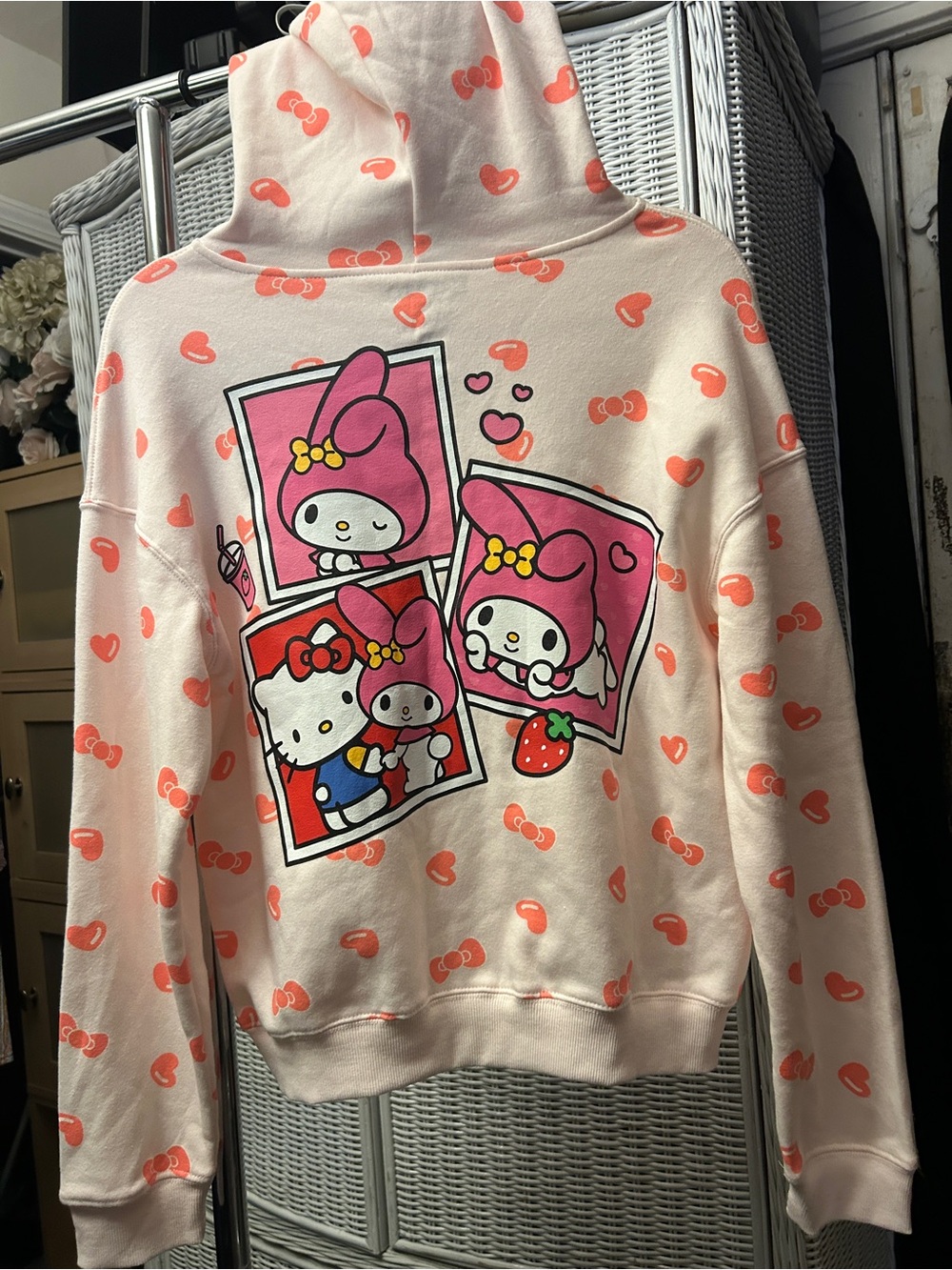 Hello Kitty and Friends by Sanrio Pink Zip Up Sweater